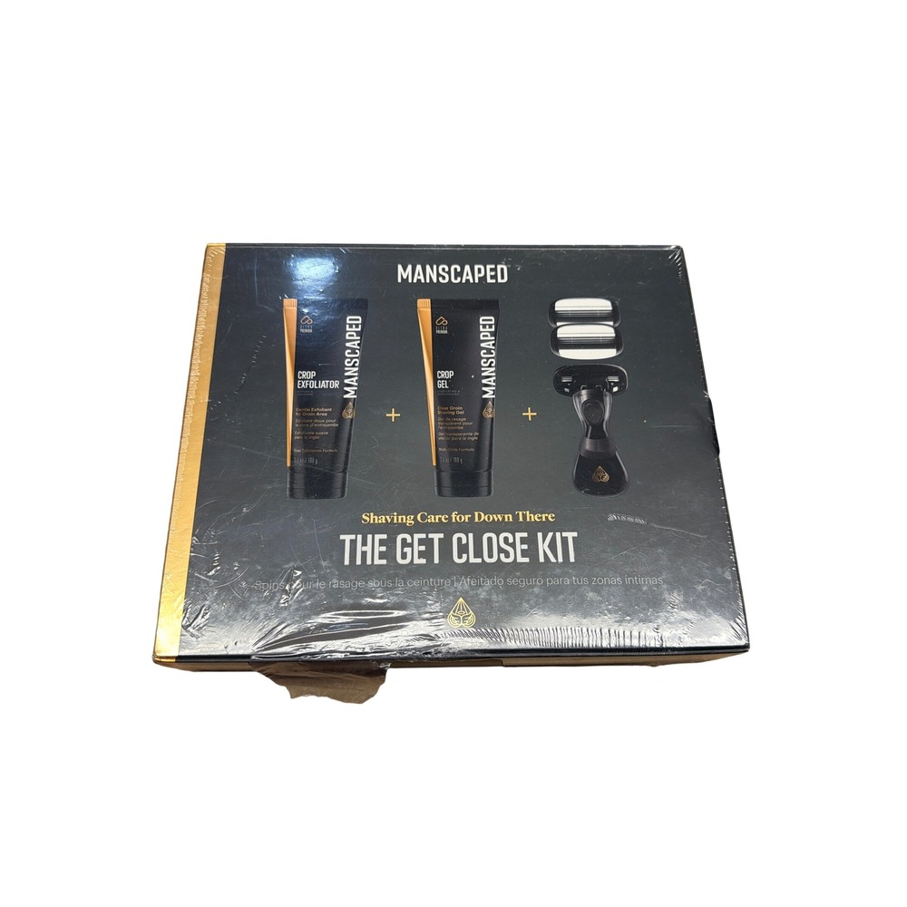 Manscaped The Get Close Kit Mens Grooming Shaving Set NWT Black Gold Gift Set